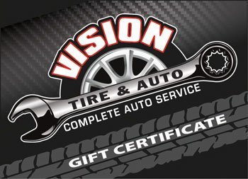 Gift Certificates | Vision Tire & Auto